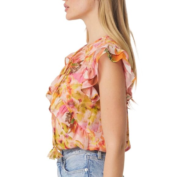 Misa Los Angeles Emi Top Golden Floral Mix Size L - Picture 2 of 14